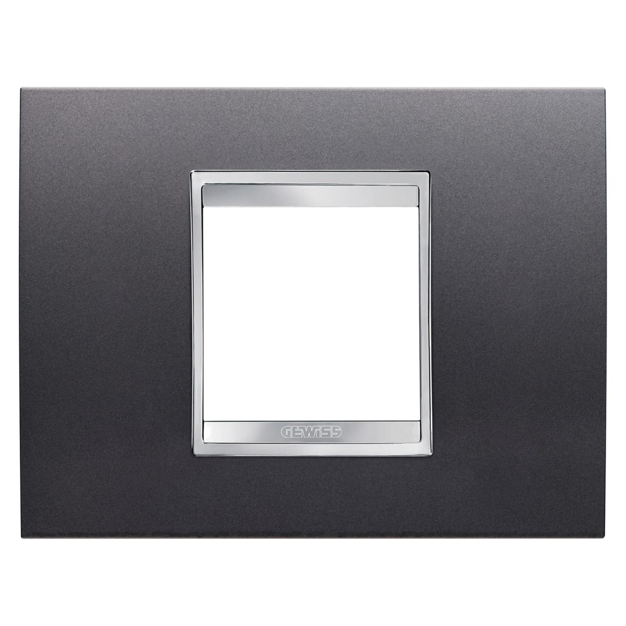 Gewiss GW16202VA Gewiss GW16202VA — Lux Plate - In Painted Technopolymer - 2 Modules - Slate - Chorusmart