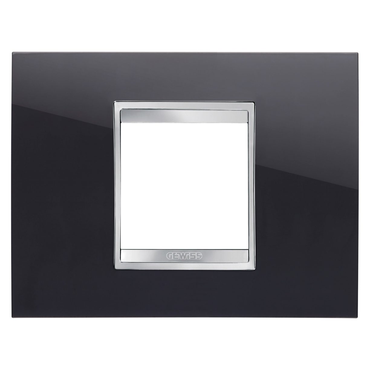 Gewiss GW16202TN Gewiss GW16202TN — Lux Plate - In Technopolymer - 2 Modules - Toner Black - Chorusmart
