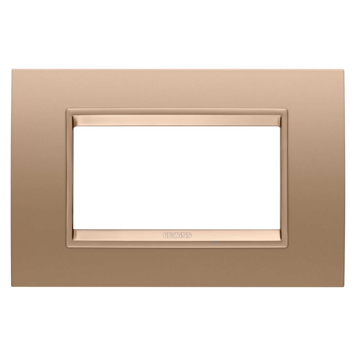 Gewiss GW16204XE Gewiss GW16204XE — Lux Plate - In Metal - 4 Modules - Soft Copper - Inner Frame Matt Soft Copper - Chorusmart