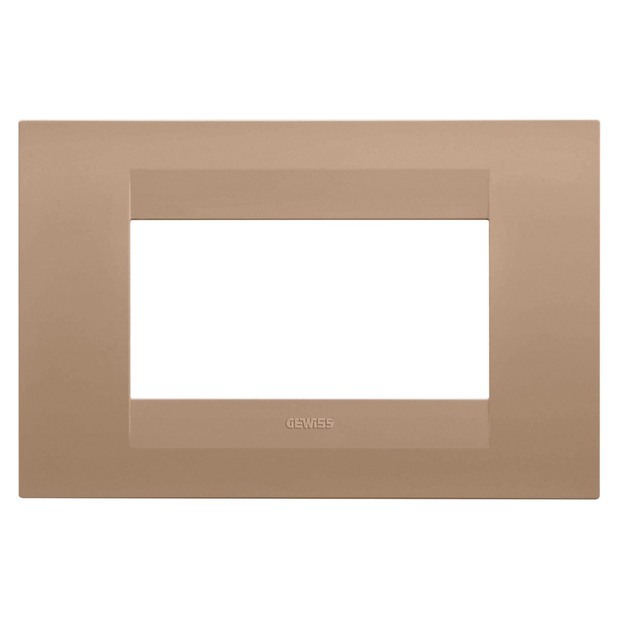 Gewiss GW16404VX Gewiss GW16404VX — Geo Plate - In Painted Technopolymer - 4 Modules - Soft Copper - Chorusmart