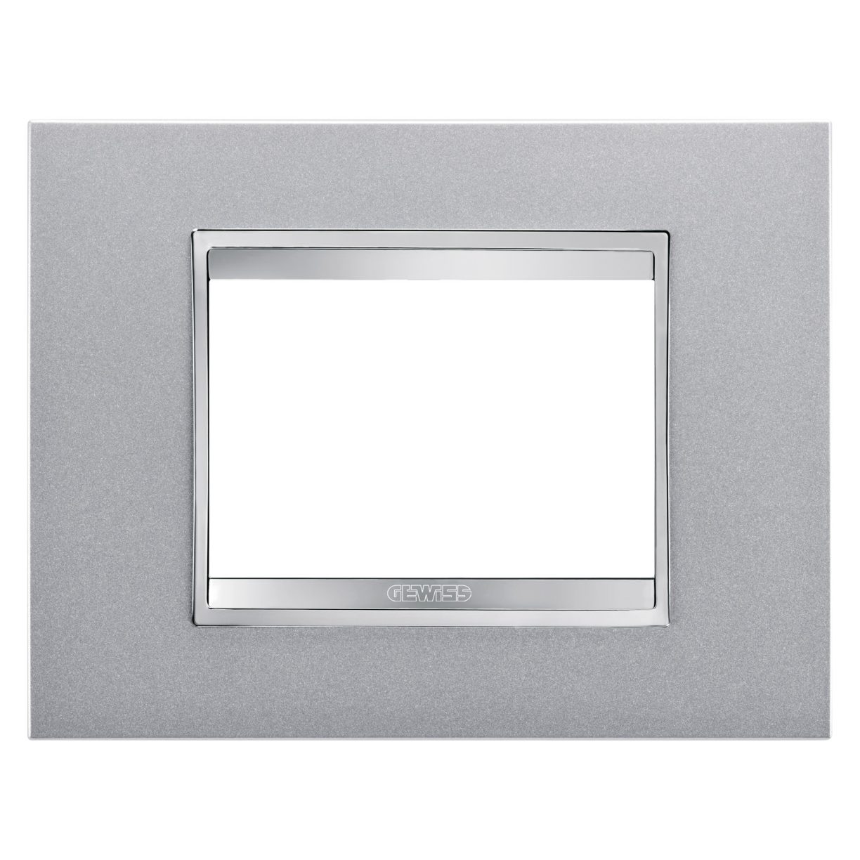 Gewiss GW16203VT Gewiss GW16203VT — Lux Plate - In Painted Technopolymer - 3 Modules - Titanium - Chorusmart