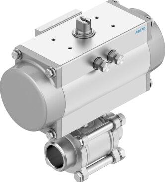 Festo 8191840 Ball valve unit VZBA-A-11/2-WW-63-T-22-F0507-V4V4T-PB80