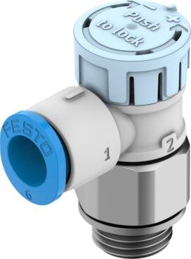 Festo 8224004 One-way flow control valve VFOE-LS-T-G18-Q6-F1A