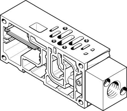 Festo 556989 Manifold sub-base VABV-S6-1Q-G12