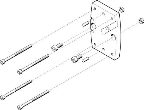 Festo 537188 Adapter kit HAPG-SD2-28