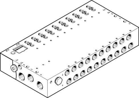 Festo 8004907 Manifold rail VABM-L1-18G-G38-16-G