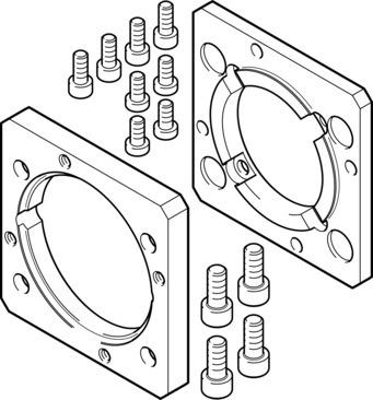 Festo 2372201 Motor flange EAMF-A-80A-80G