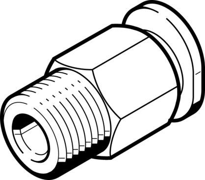 Festo 573052 Push-in fitting QBM-1/4-1/4-U