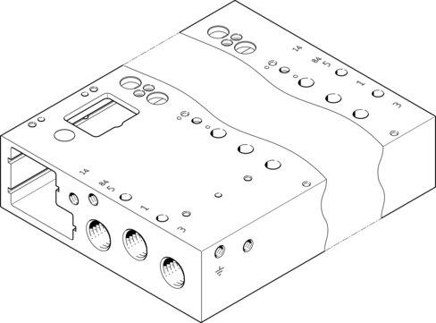 Festo 573493 Manifold rail VABM-L1-14G-G14-8-GR