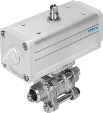 Festo 1810735 Ball valve actuator unit VZBA-11/4"-WW-63-T-22-F0405-V4V4T-PP60-R-90-C