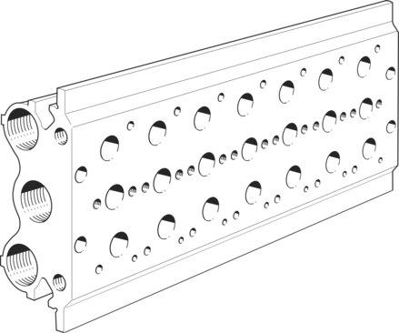 Festo 15866 Manifold block PRS-1/4-7-B