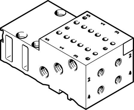 Festo 525127 Manifold MHA2-PR2-5-M5