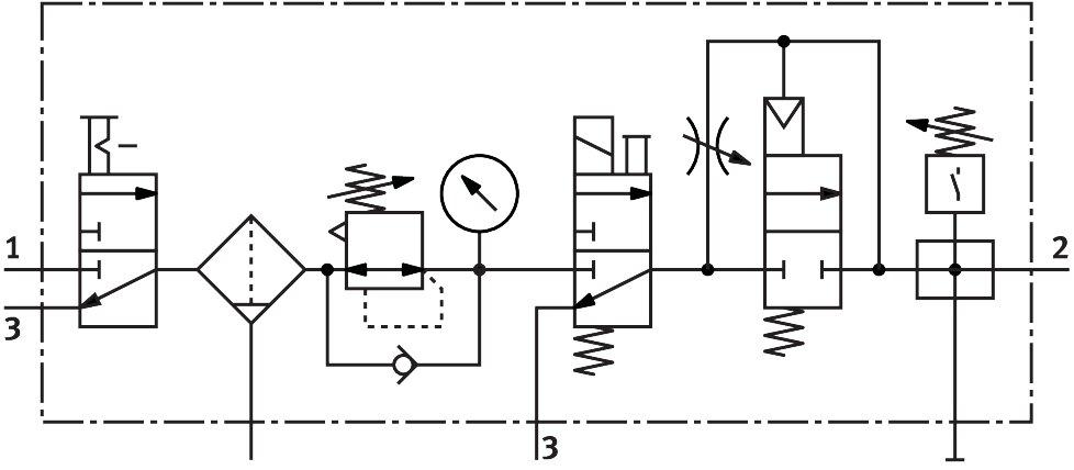 Festo 8233032 Service unit combination MSB6-3/8:C3:J1:D1:A1:F3-WP
