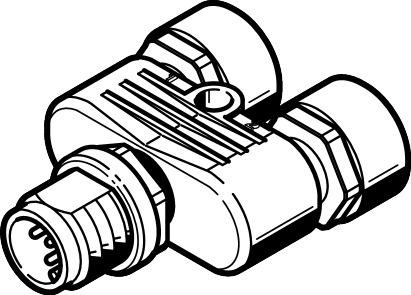 Festo 2839846 Push-in T-connector NEDU-L2R1-V8-M12G5-M12G5