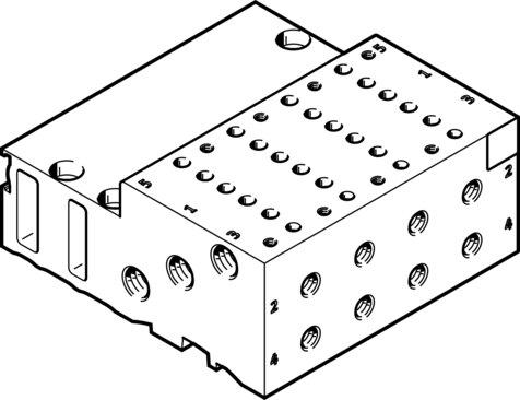 Festo 525128 Manifold MHA2-PR4-5-M5