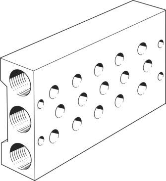 Festo 11901 Manifold block PRS-1/8-5-B