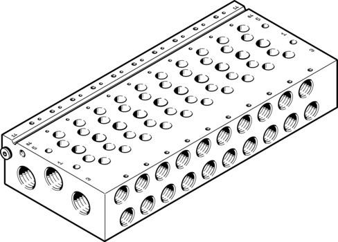 Festo 574474 Manifold rail VABM-L1-18W-G38-9