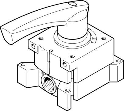 Festo 3192085 Hand lever valve VHER-H-B43C-N12
