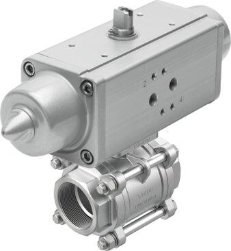 Festo 1758071 Ball valve actuator unit VZBA-1/2"-GG-63-T-22-F0304-V4V4T-PS15-R-90-4-C