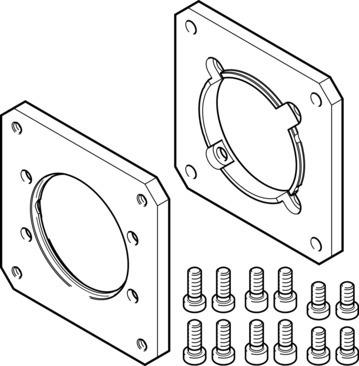 Festo 2116672 Motor flange EAMF-A-62B-80G