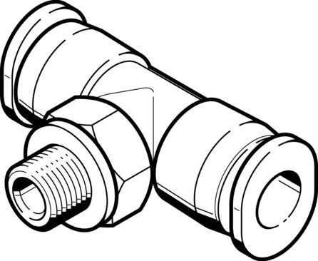 Festo 533247 Push-in T-fitting QBMT-M5-1/8-U-M