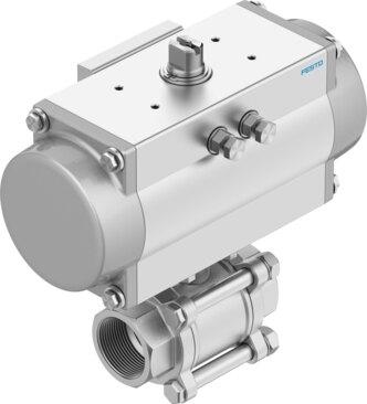Festo 8191818 Ball valve unit VZBA-A-11/2-GG-63-T-22-F0507-V4V4T-PB80