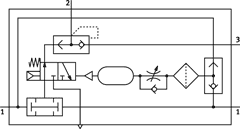 Festo 3527 Two-hand control block ZSB-1/8
