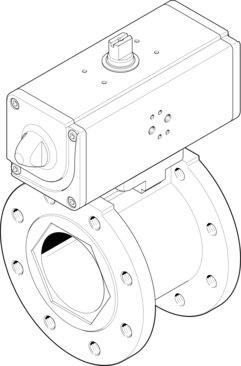 Festo 1913373 Ball valve actuator unit VZBC-80-FF-16-22-F07-V4V4T-PP180-R-90-C