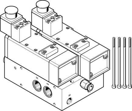 Festo 2738672 Sub-base VABP-S1-2V1G-G38-2M-A1