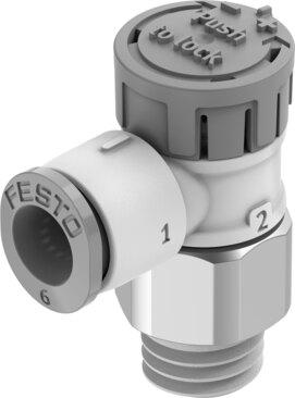 Festo 8157639 One-way flow control valve VFOE-LE-T-R18-Q6-F1A