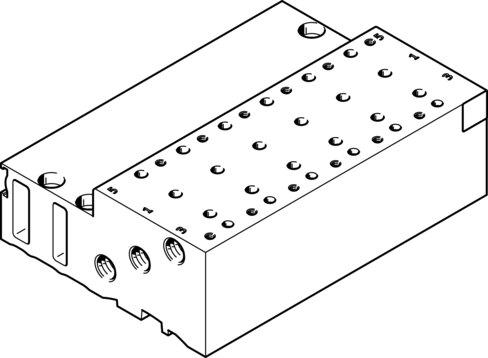 Festo 525124 Manifold block MHP2-PR6-5