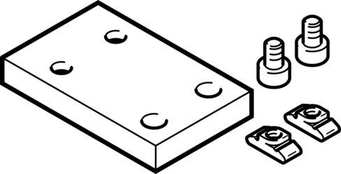 Festo 1711704 Central support MUP-18/25-P