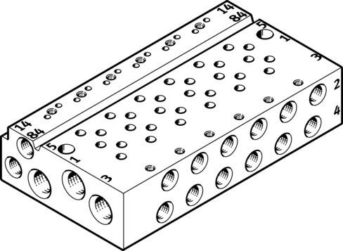 Festo 566550 Manifold rail VABM-L1-10AW-M7-6