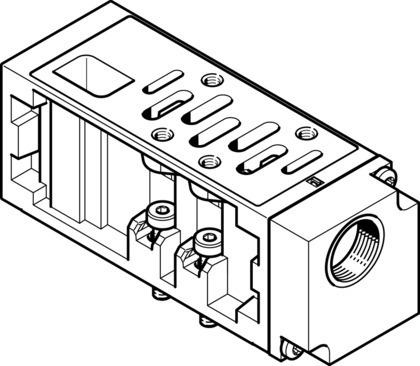 Festo 555785 Vertical pressure supply plate VABF-S1-2-P1A3-G12