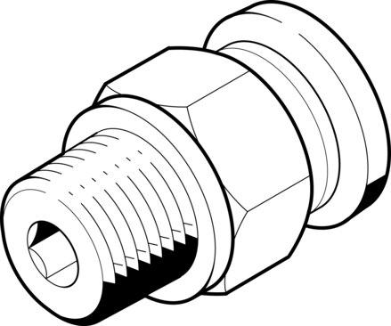 Festo 533227 Push-in fitting QB-1/2-1/2-U-M