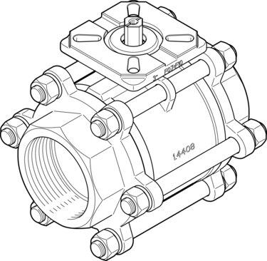Festo 1686651 Ball valve VZBA-3"-GG-63-T-22-F0710-V4V4T