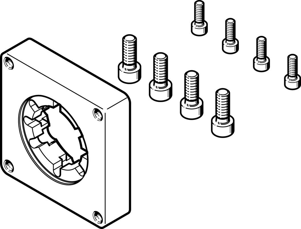 Festo 1476305 Motor flange EAMF-A-44A/B/C-67A-S1