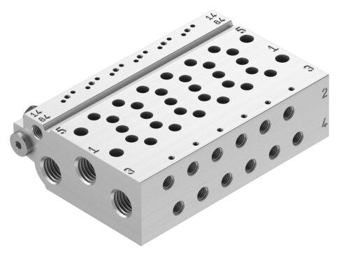 Festo 566586 Manifold rail VABM-L1-10W-G18-6