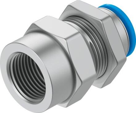 Festo 153166 Bulkhead push-in fitting QSSF-1/4-8-B