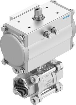 Festo 8191898 Ball valve unit VZBE-A-3/4-T-63-T-2-F0304-V15V15-PA20
