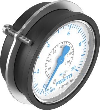 Festo 159602 Flanged pressure gauge FMA-63-10-1/4-EN