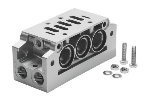 Festo 152790 Manifold sub-base with 90° connections NAVW-3/8-2-ISO