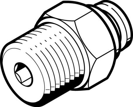 Festo 533268 Push-in fitting QB-10-32-UNF-3/16-U