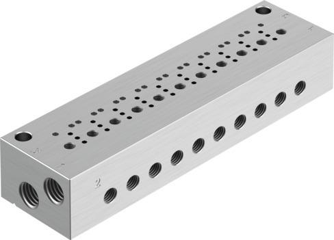 Festo 8122794 Manifold block VABM-C12-6M-M5-M3-10