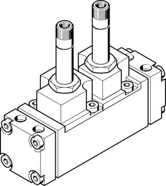Festo 6159 Air solenoid valve CJM-5/2-1/4-FH