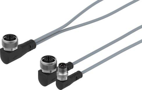 Festo 2384165 Connecting cable NEDV-L2R1-V7-M12W3-K-0.1L1-N-M8W4-0.2R1