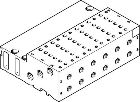 Festo 525129 Manifold MHA2-PR6-5-M5