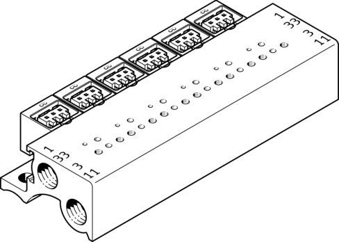 Festo 197216 Manifold block MHP1-PR10-3-PI