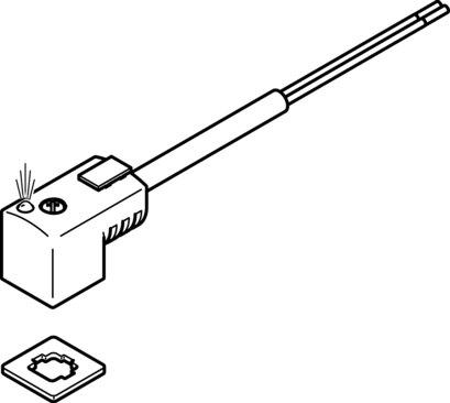 Festo 547269 Plug socket with cable KMEB-3-24-5-LED