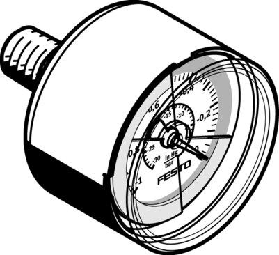 Festo 547842 Vacuum gauge VAM-40-V1/0-R1/8-E-RG